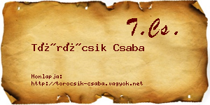 Töröcsik Csaba névjegykártya
