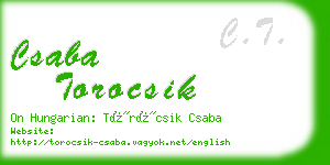 csaba torocsik business card